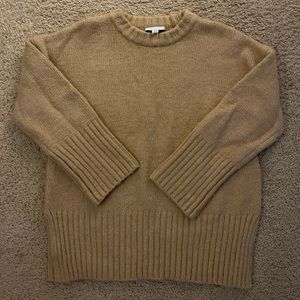 Topshop beige mock neck sweater